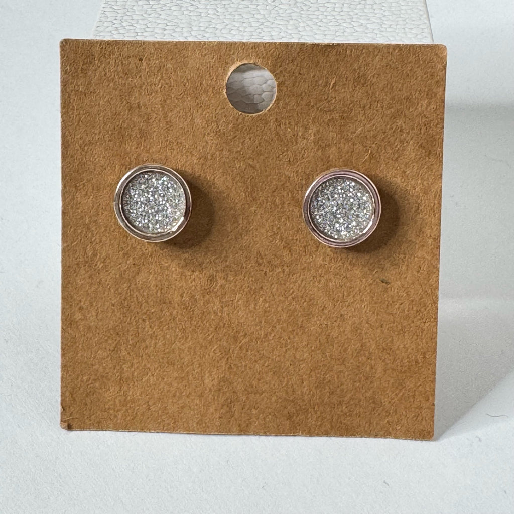 Rose Gold Rimmed Stud Earrings