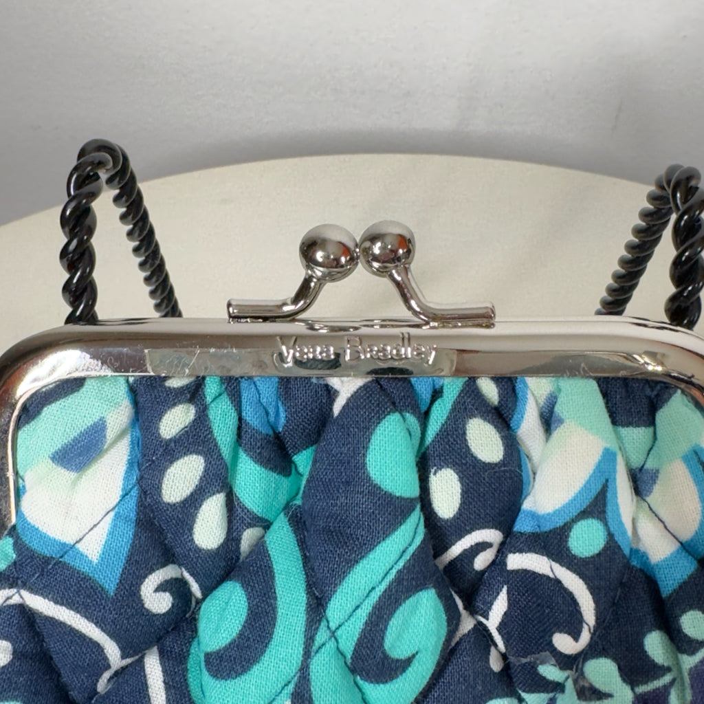 Vera Bradley Kiss Lock Coin Purse - Blue Island Medallion
