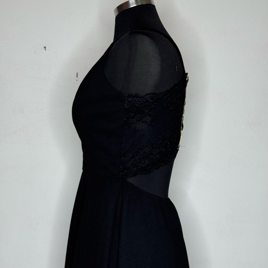 Trac Black Mini Dress - Size Medium
