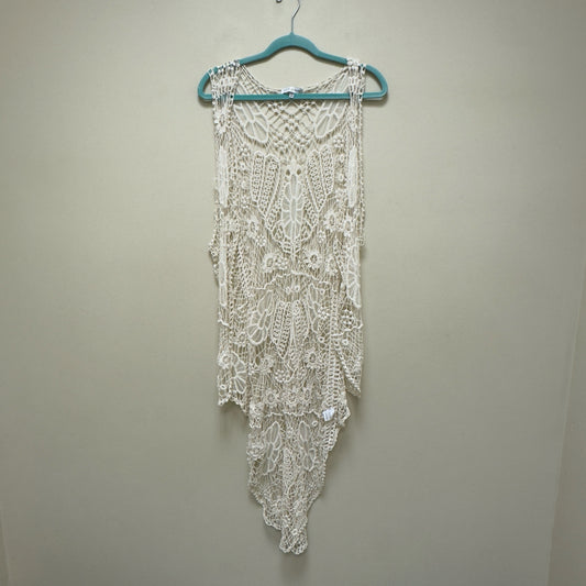 Woven Heart Crochet Vest - One Size
