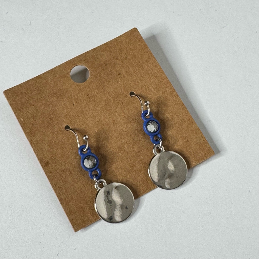 Silver & Blue Dangle Earrings