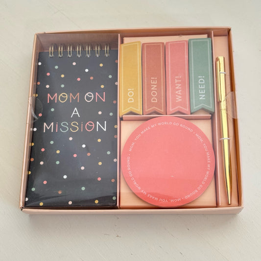 Mom On A Mission Stationary Set