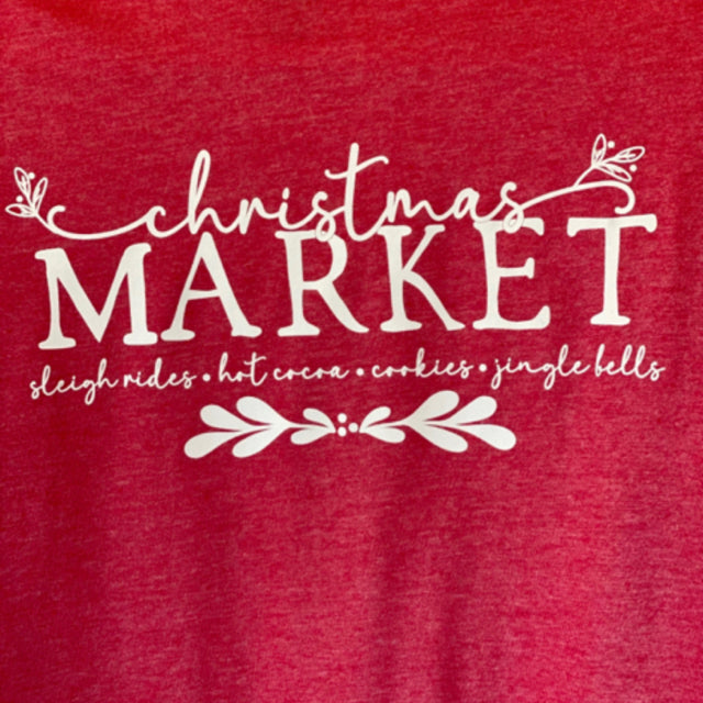 Christmas Market Graphic Tee - Size Small