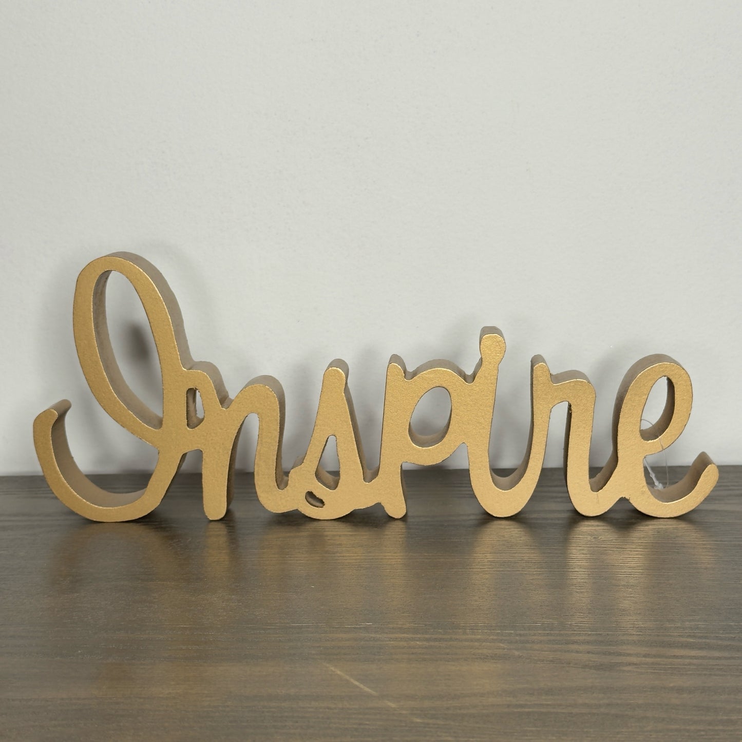 Gold Inspire Block Sign