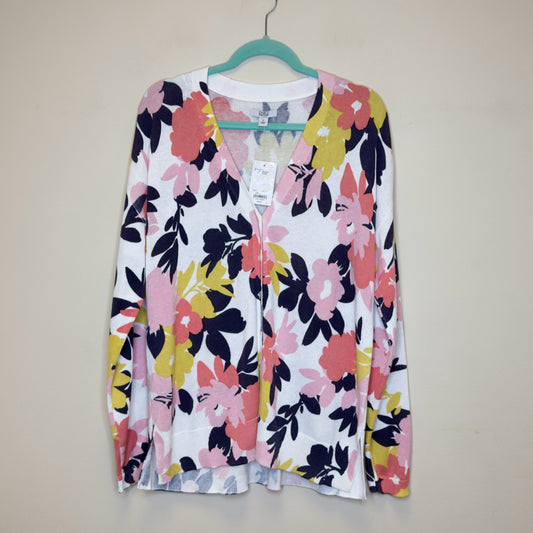 Croft & Barrow Floral Print Cardigan - Size Large