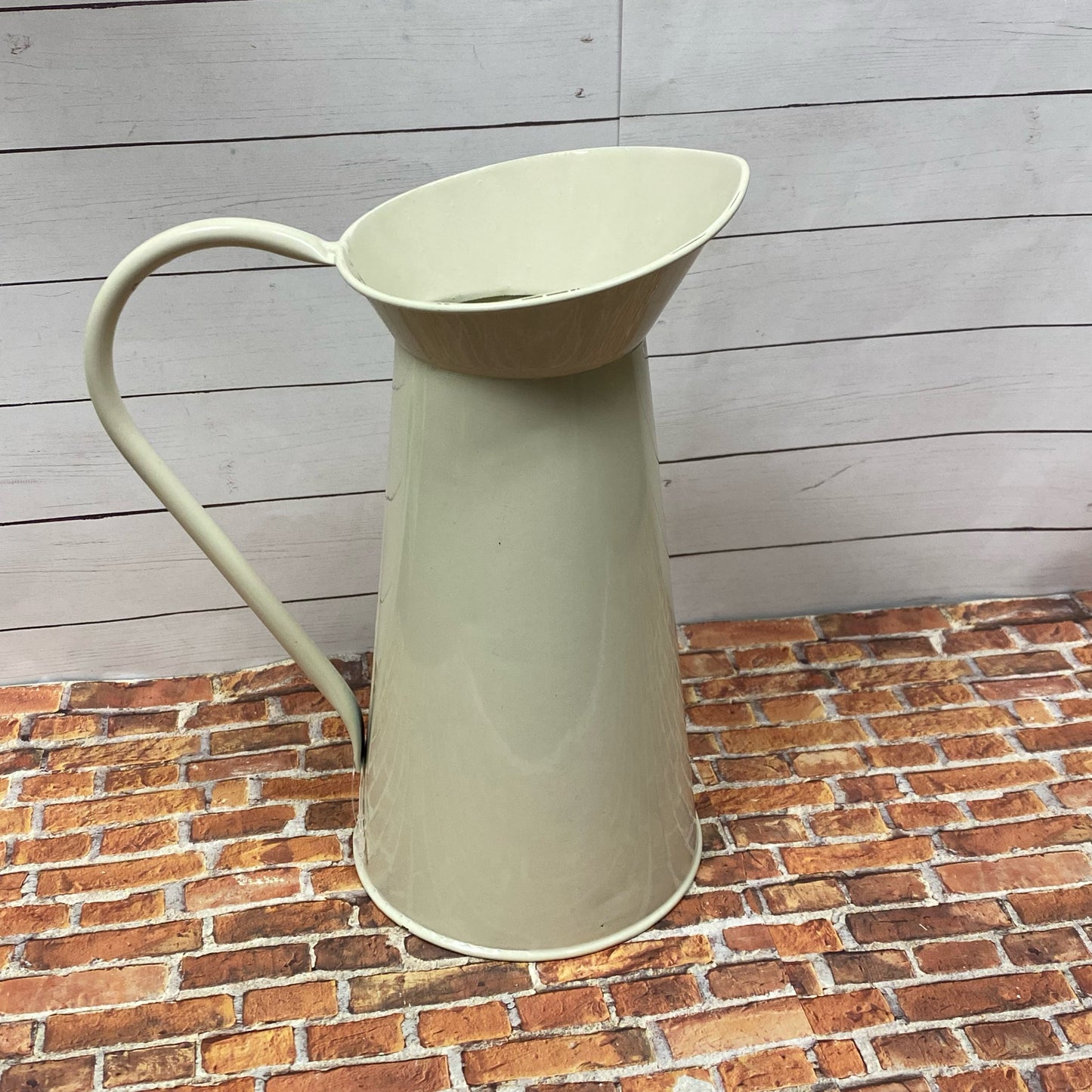 Metal Pitcher -  Ivory - 9"