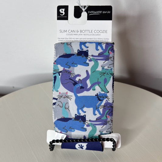GeckoBrands Slim Can & Bottle Coozie - Cats