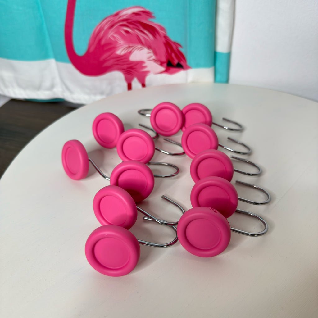 Flamingo Shower Curtain w/Curtain Hooks