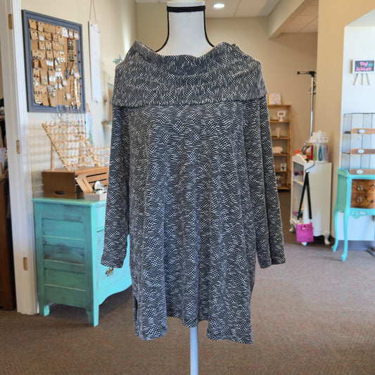 Catherines Cowl Neck Top - Size 2X