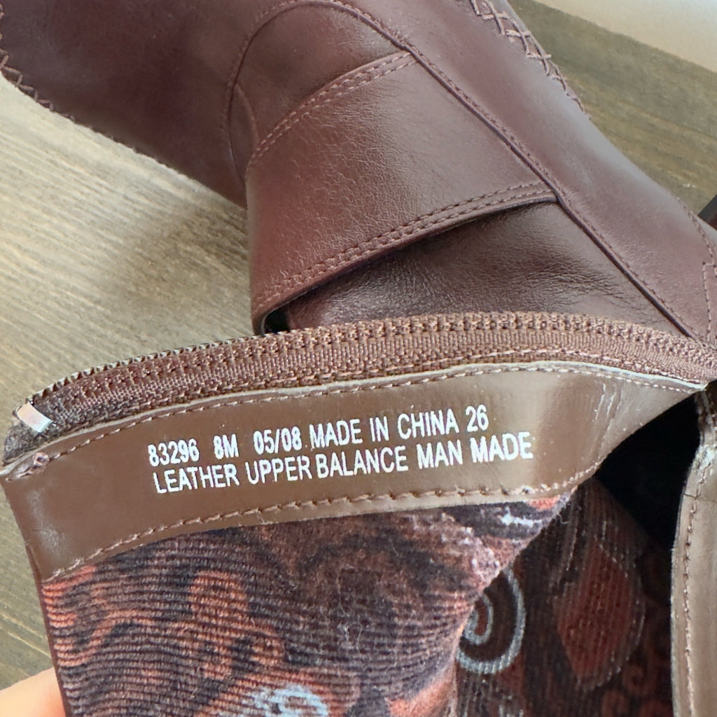 Indigo Leather Booties - Size 8