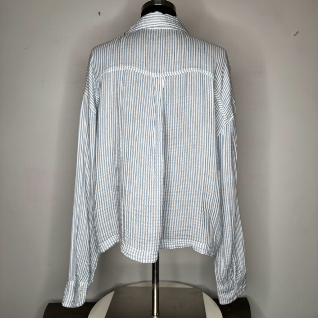 Lou & Grey Triple Cloth Popover Top - Size Large