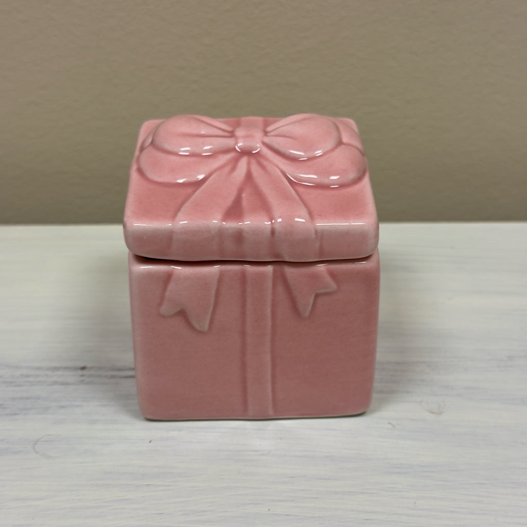 Pink Bow Trinket Box