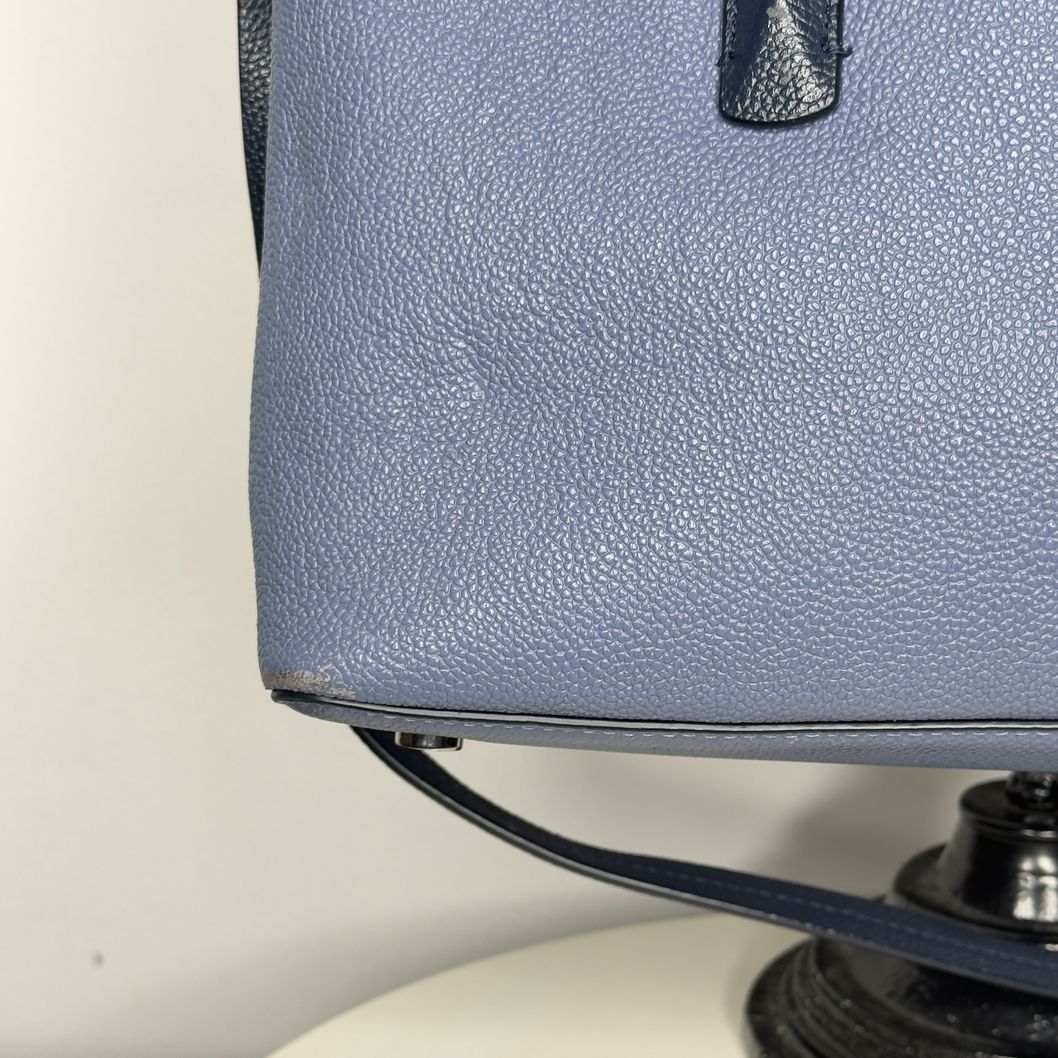 Kate Spade Margaux Celestial Blue Colorblock Pebble Leather Handbag
