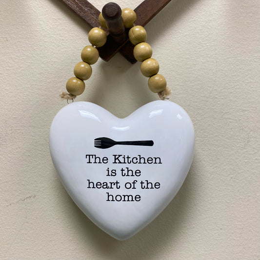 The Kitchen Is The Heart Of The Home Hanging Decor