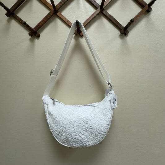 Crochet Lace Overlay Handbag
