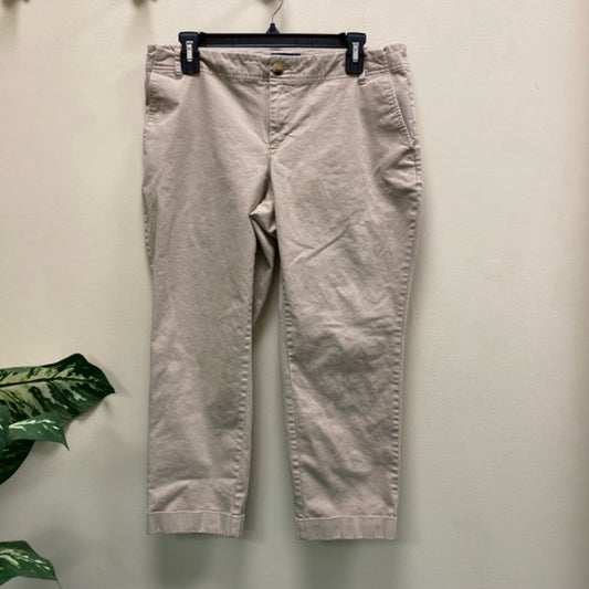 Gap "Hadley" Khaki Cropped Pants - Size 12
