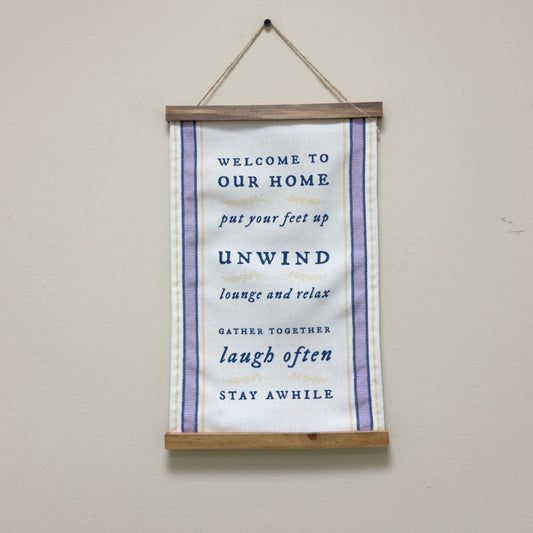 Welcome To Our Home Banner Sign