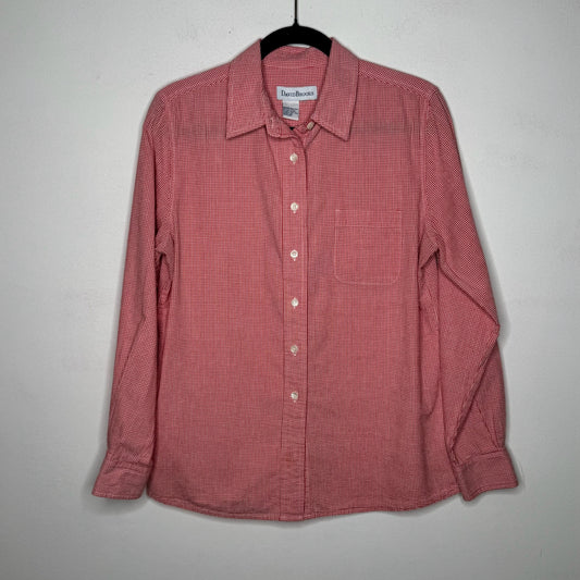 Men's David Brooks Seersucker Checked Button Up Shirt - Size Small