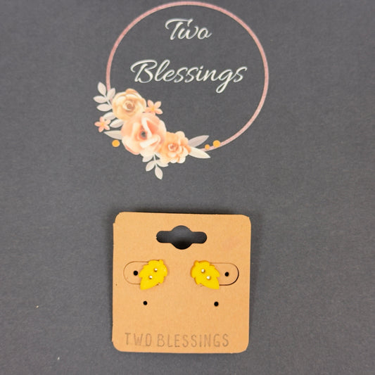 Two Blessings Earrings - Yellow