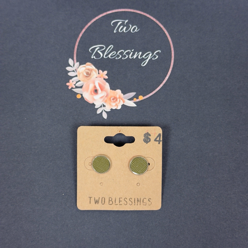 Two Blessings Earrings - Army Green