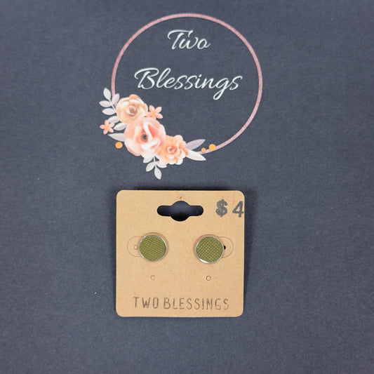 Two Blessings Earrings - Army Green