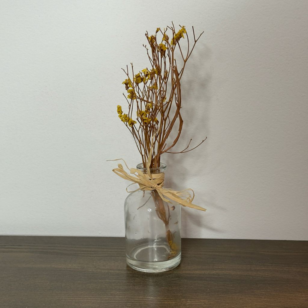Glass Vase With Artificial Flowers