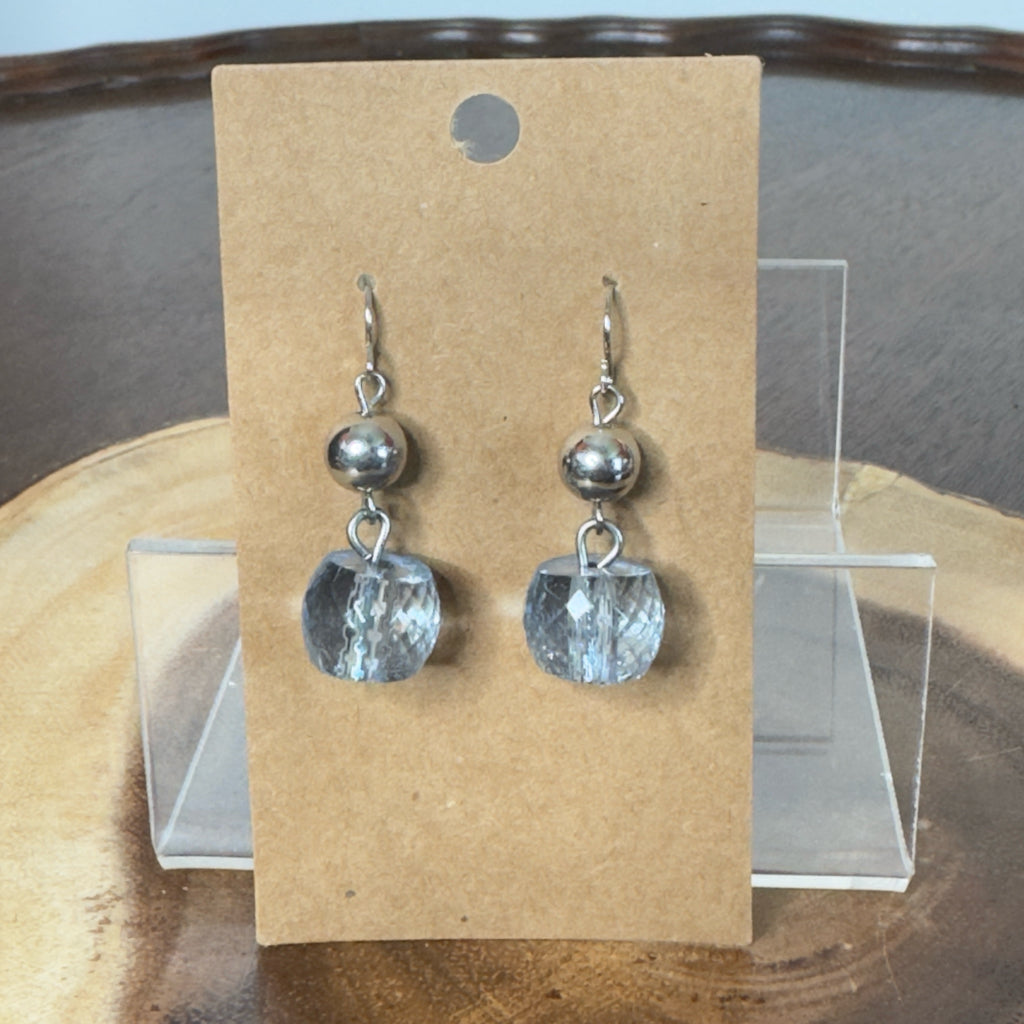 Blue & Silver Dangle Earrings