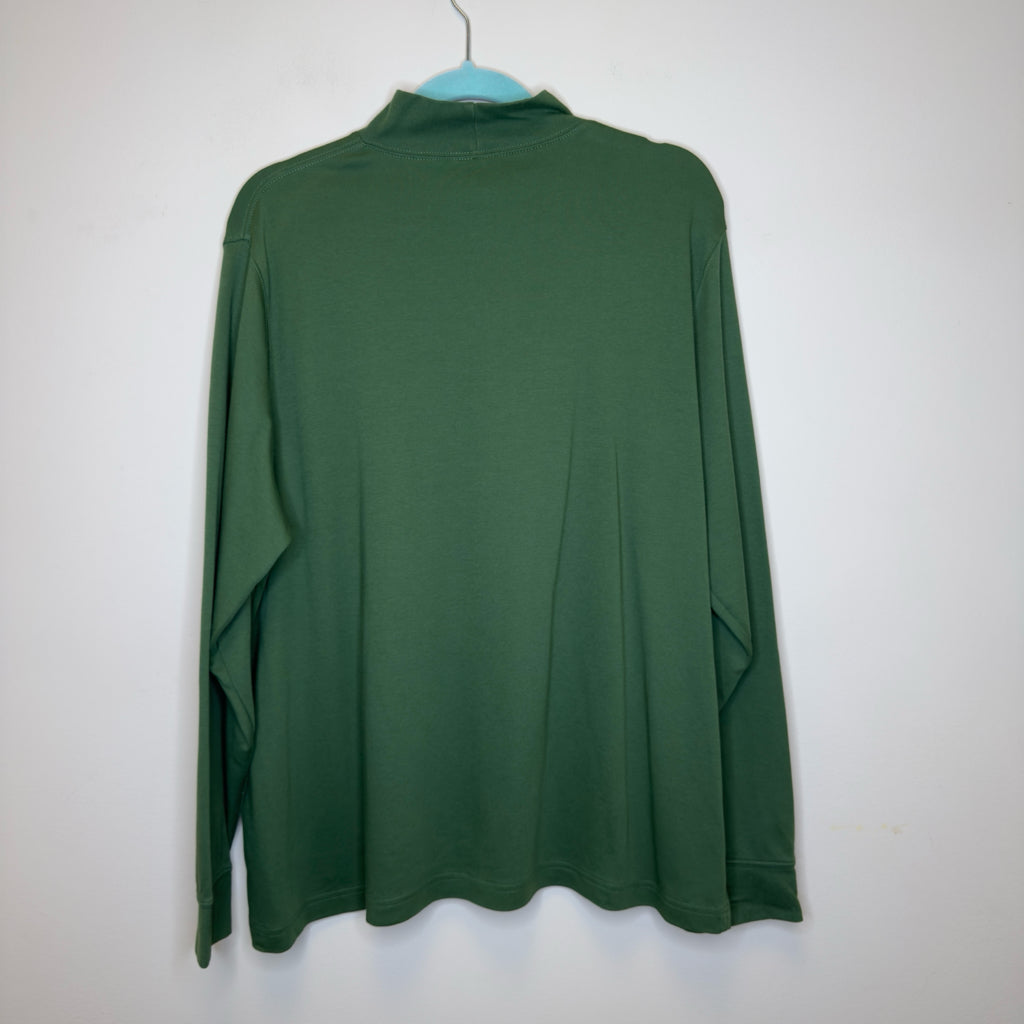 Lands End Mock Neck Tee - Size 2X