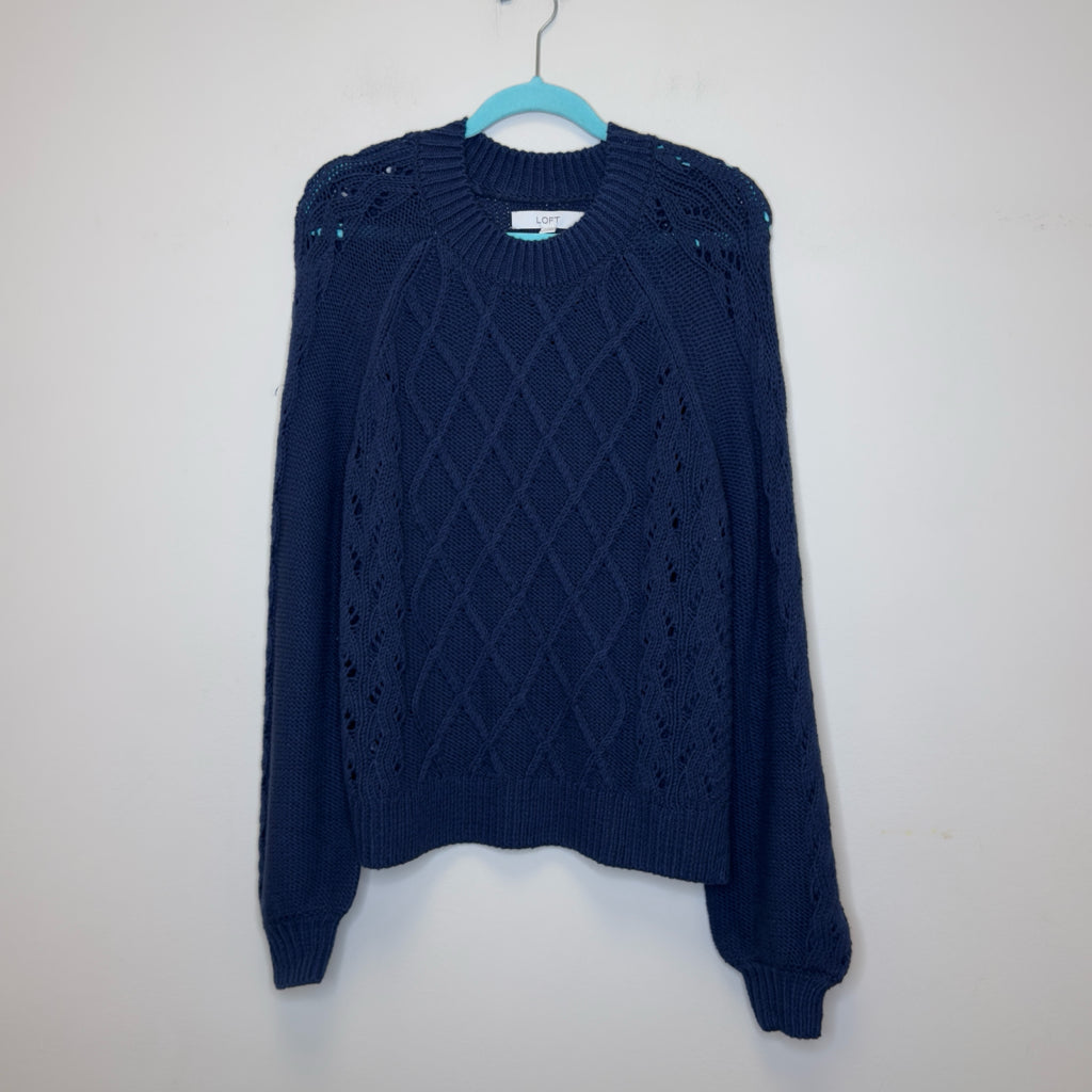 Loft Textured Stitch Sweater - Size Large