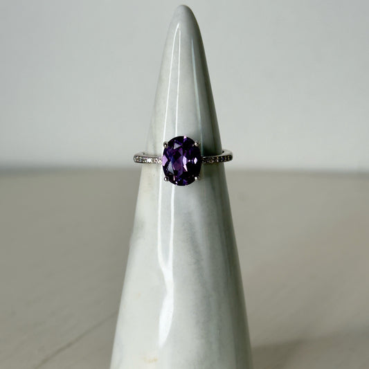 Amethyst Look Ring - Size 5