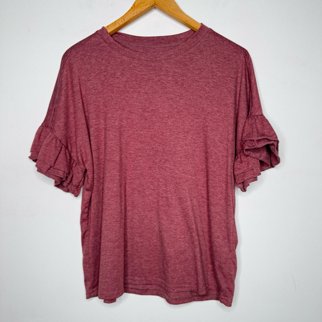 Ruffle Sleeve Tee - Size XL