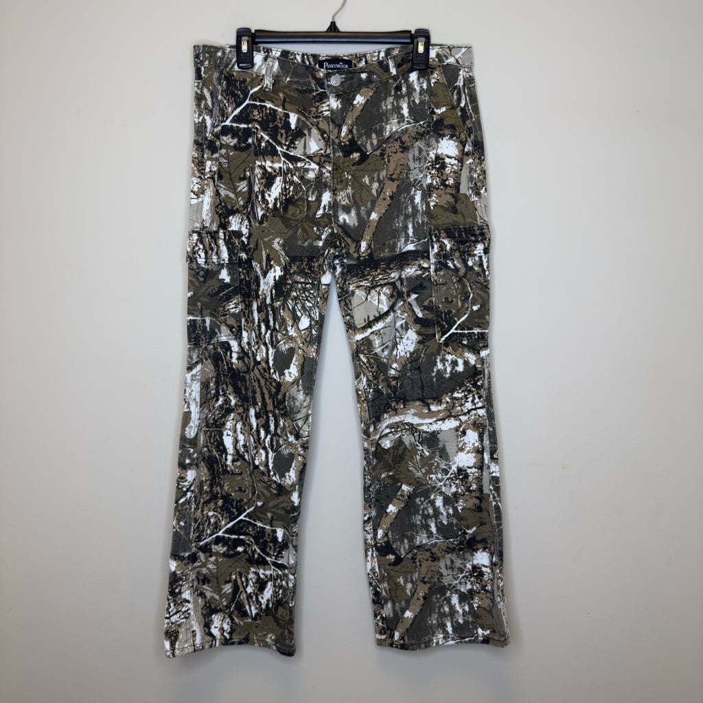 Pinkymoor Camo Wide Leg Jeans - Size Large