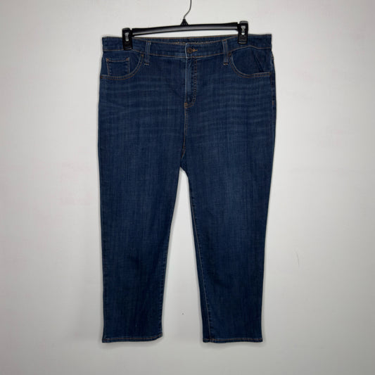 Chico's So Slimming Girlfriend Slim Leg Crop Jeans - Size 14