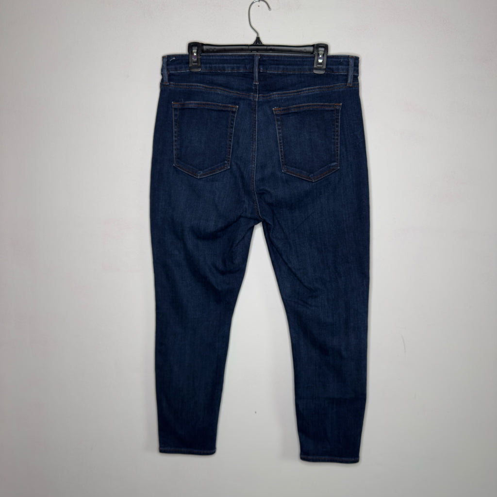 Loft Curvy Skinny Crop Dark Wash Jeans - Size 14