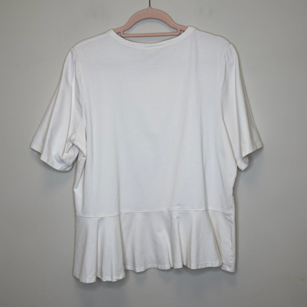 Chico's Peplum Back Tee - Size Large