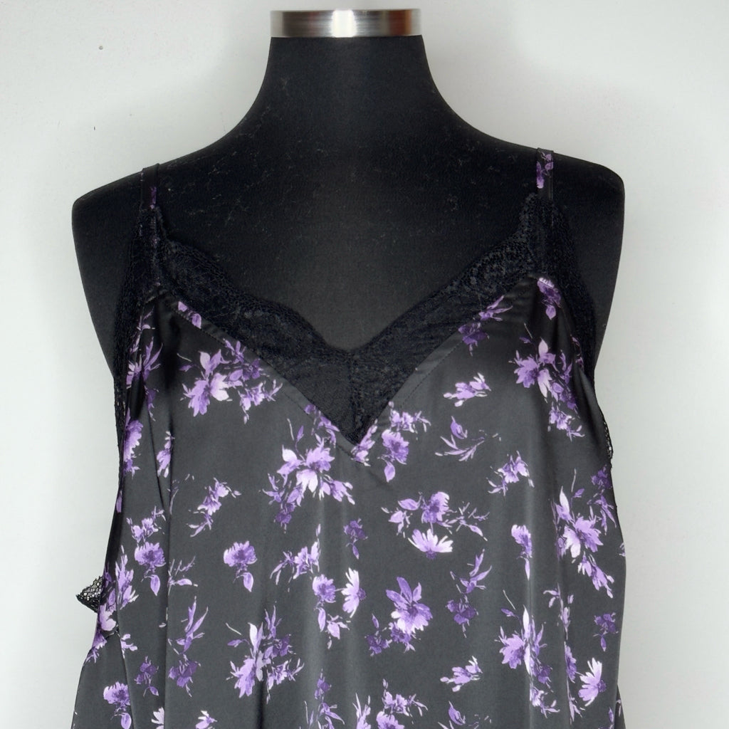 Torrid Floral Print Lace Trim Cami - Size 2X