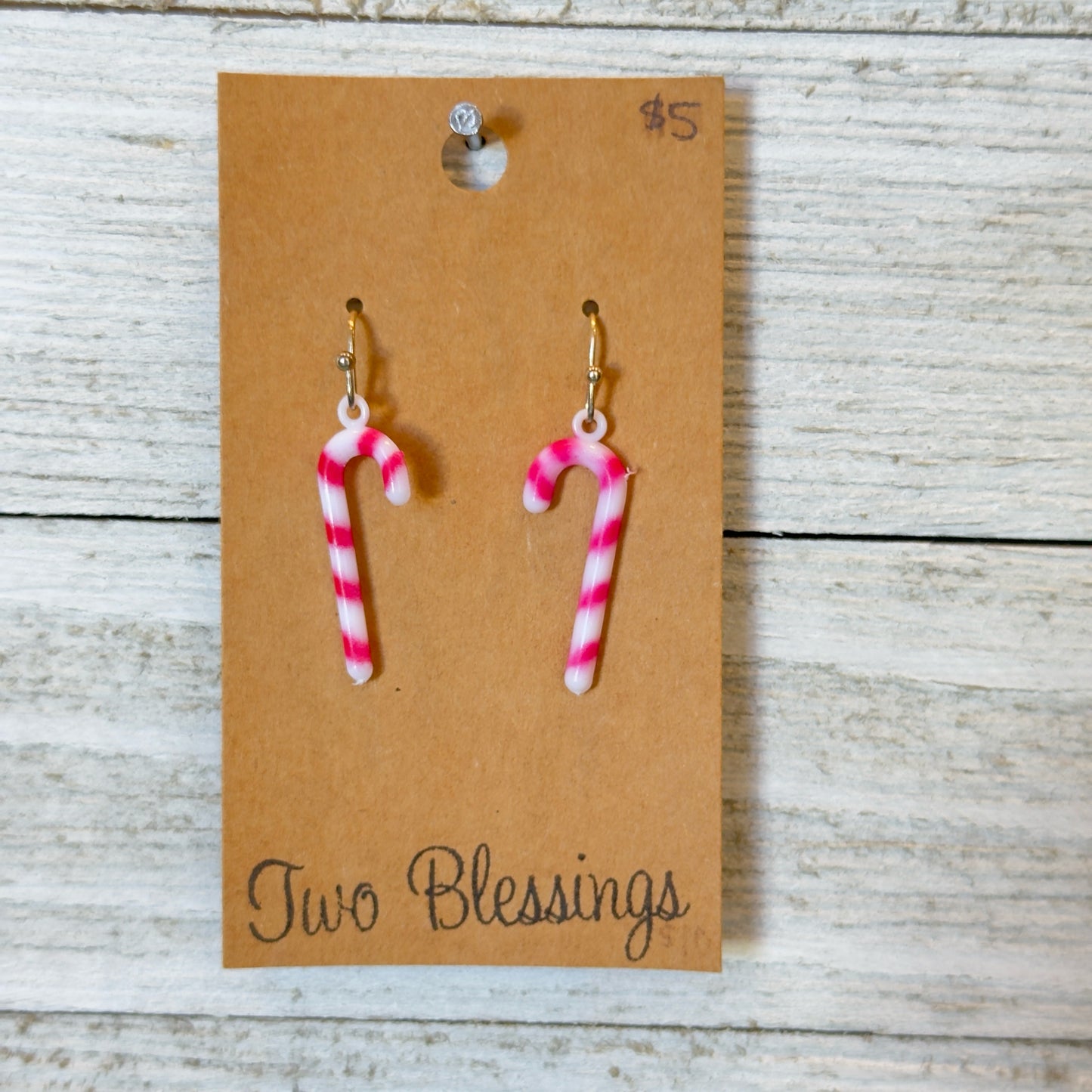 Two Blessings Earrings - Candy Cane