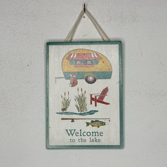 Welcome To The Lake Hanging Sign