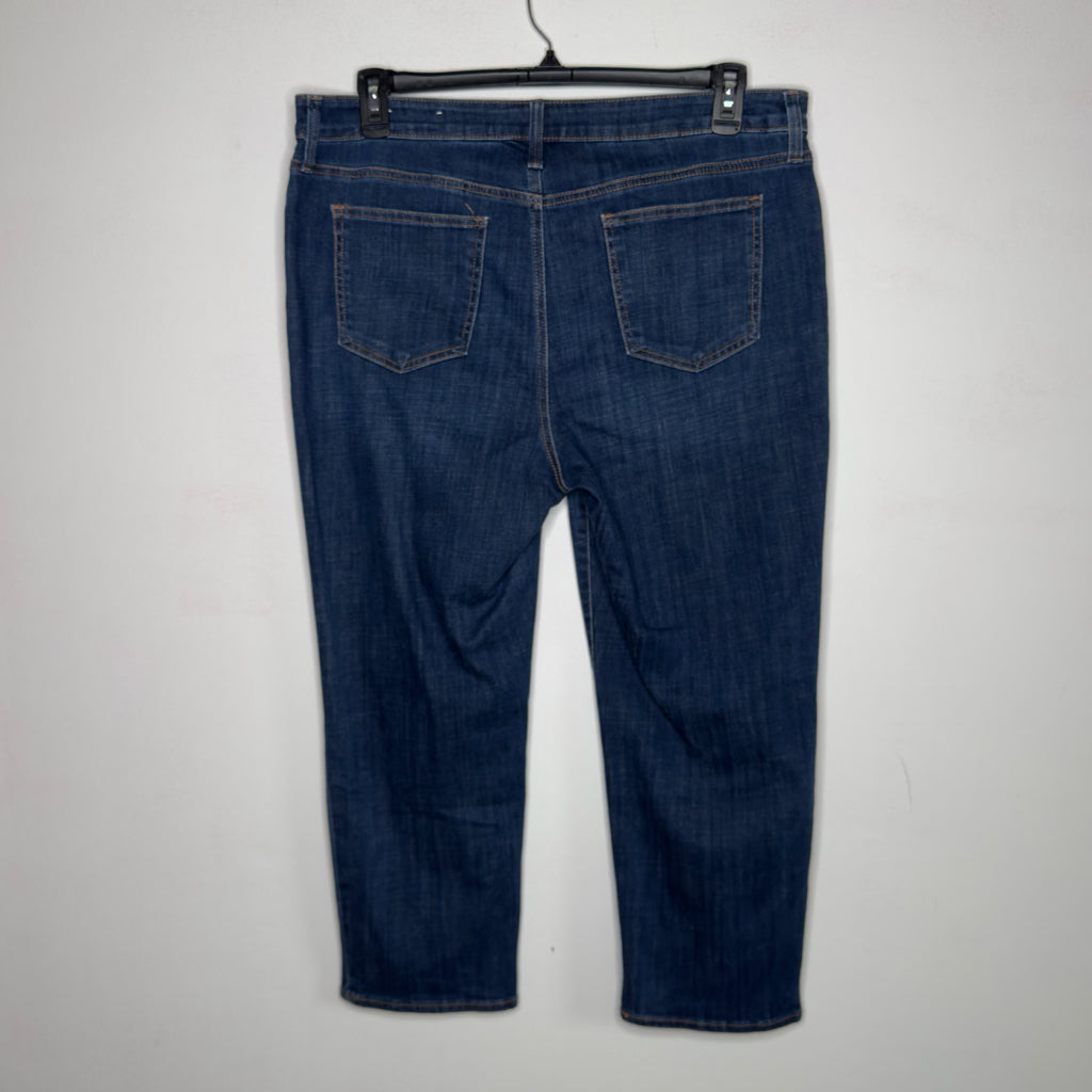Chico's So Slimming Girlfriend Slim Leg Crop Jeans - Size 14