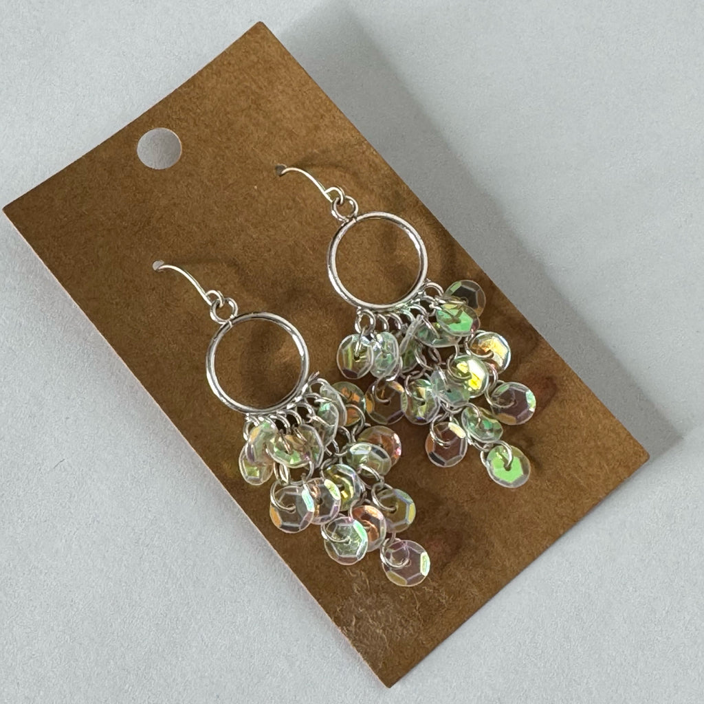 Vintage Sequin Dangle Earrings