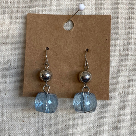 Blue Crystal Dangle Earrings