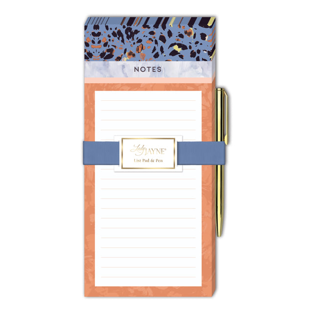 Abstract Animal Print Notes Magnetic List Pad With Pen