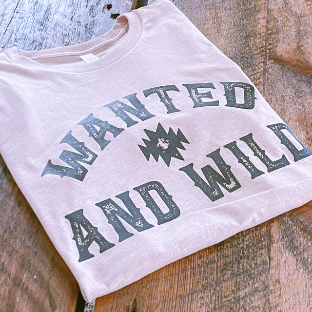 Wanted And Wild Graphic Tee - Size Large