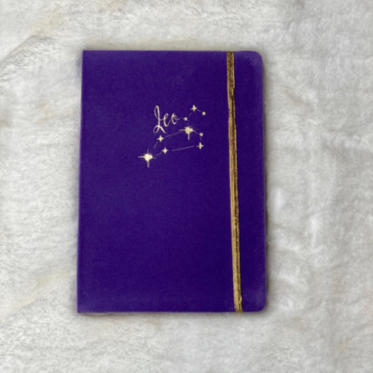 Leo Purple Velvet Lined Journal