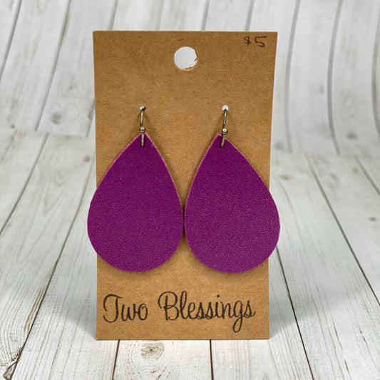 Two Blessings Earrings - Purple
