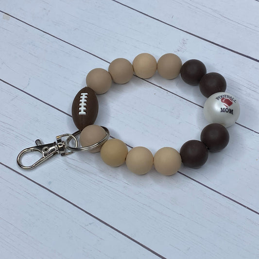 S & L Crafts - Bracelet Keychain - Football Mom