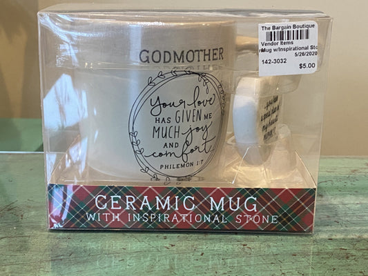 Godmother Coffee Mug & Inspirational Stone Gift Set