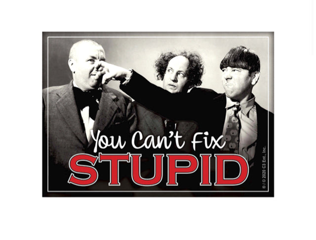 You Can't Fix Stupid The 3 Stooges Car Magnet