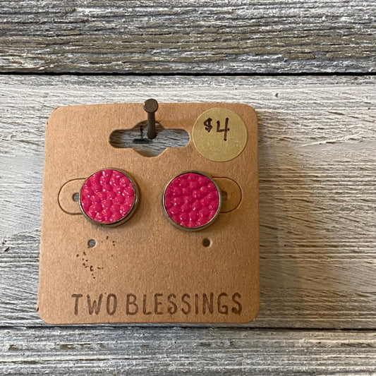 Two Blessings Earrings - Pink