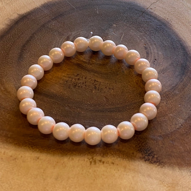 Inga Ann's Beaded Bracelet - Pink Coated